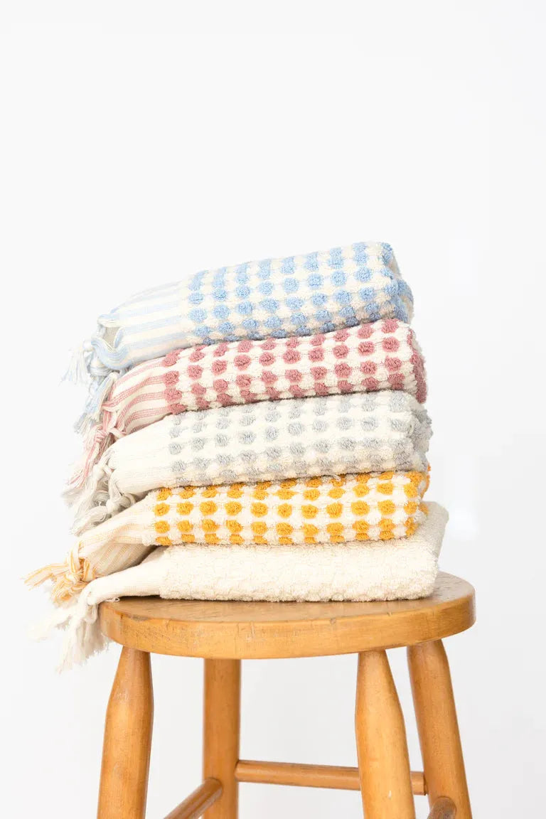 Tassel Hand Towels - Powder Blue