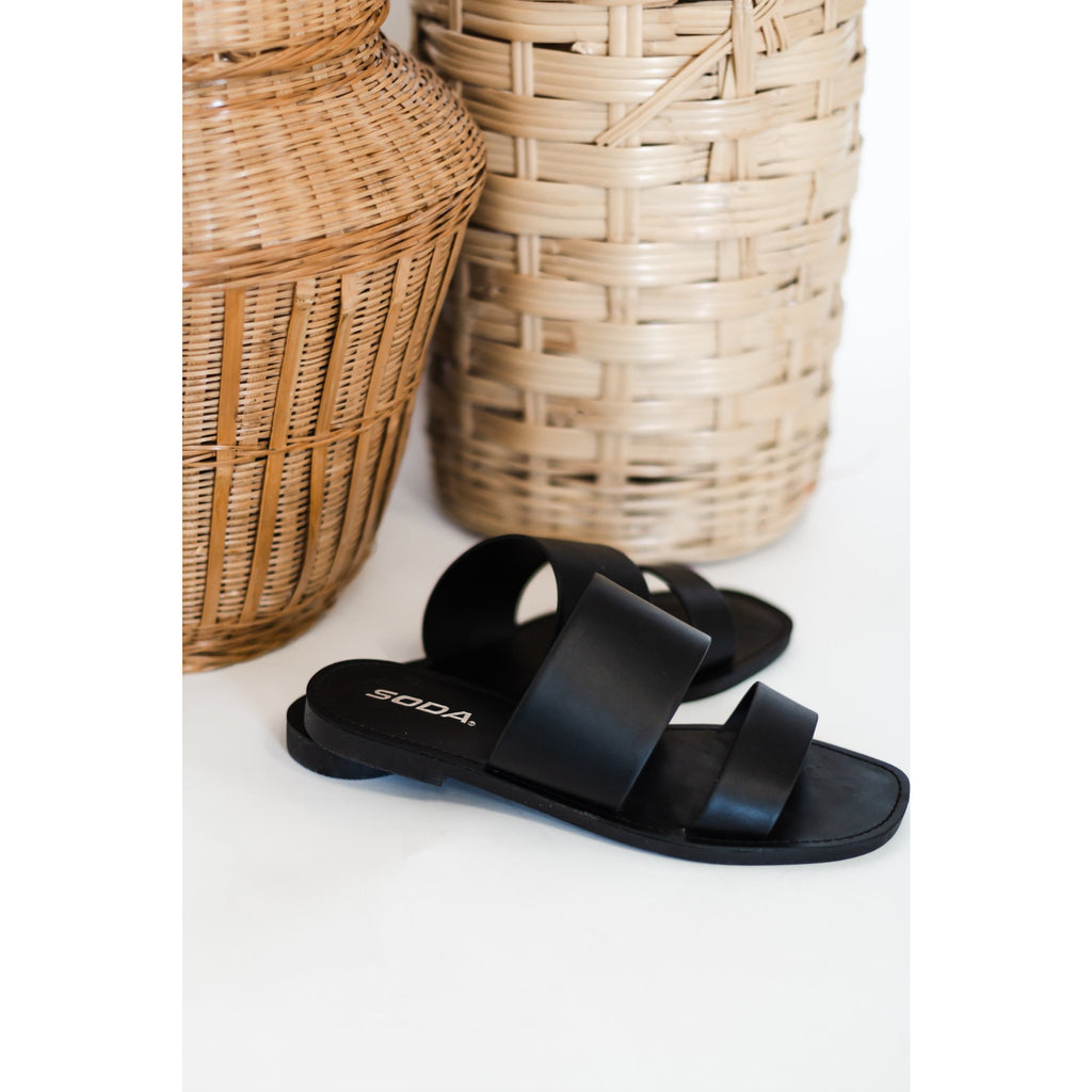 Honey Sandals - Black size 6.5