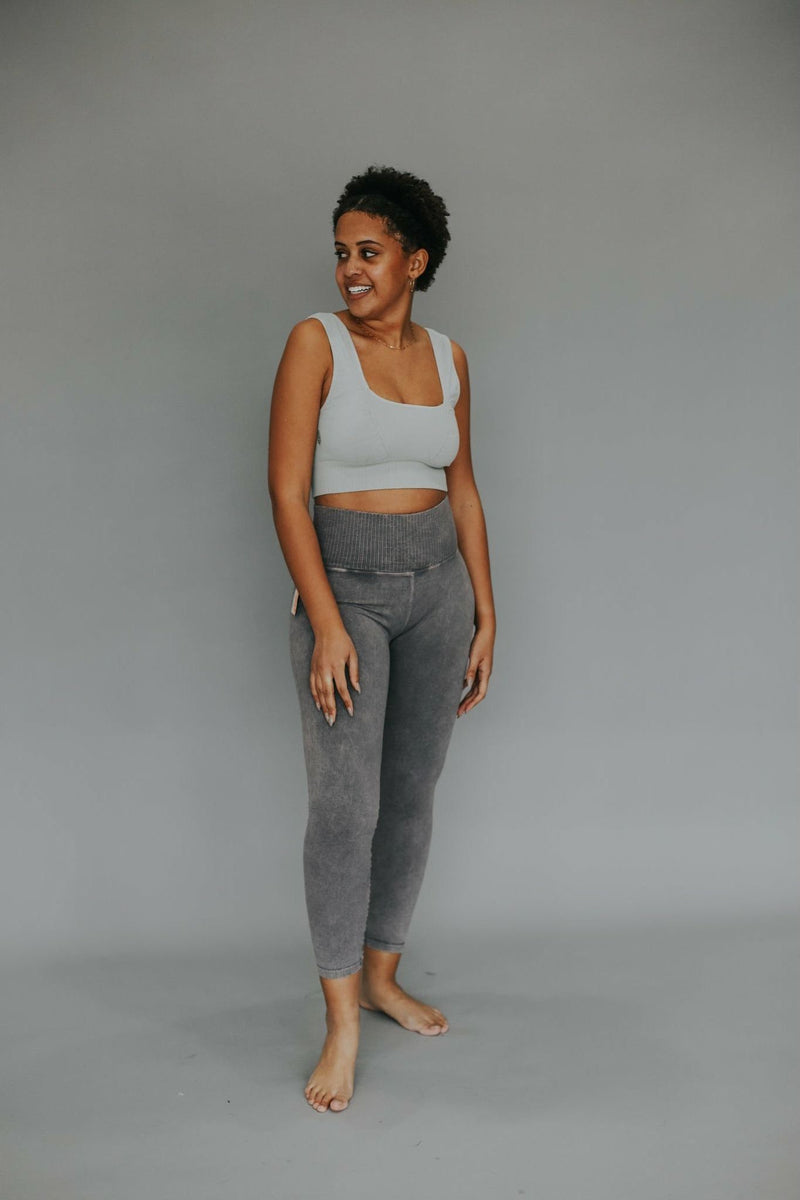 Free People Square Neck Good Karma Bra // Sea Glass
