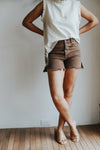 Free People Makai Cut Off- Chocolate