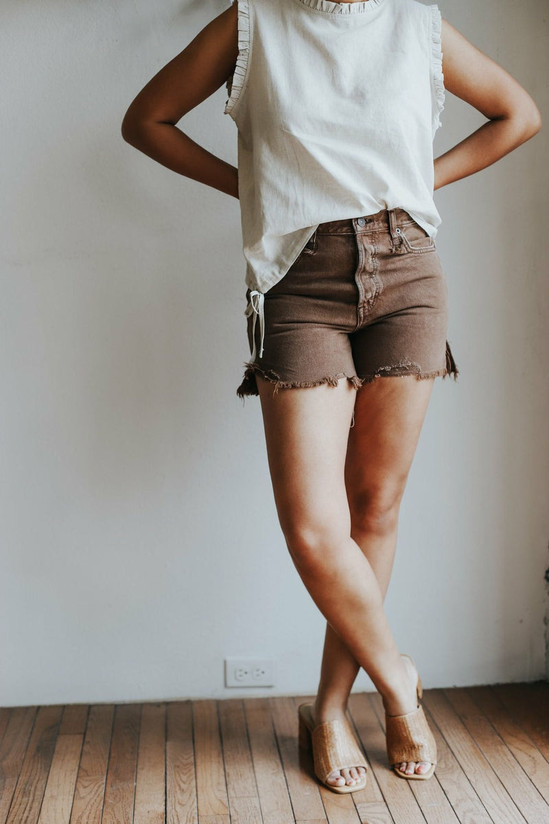 Free People Makai Cut Off- Chocolate