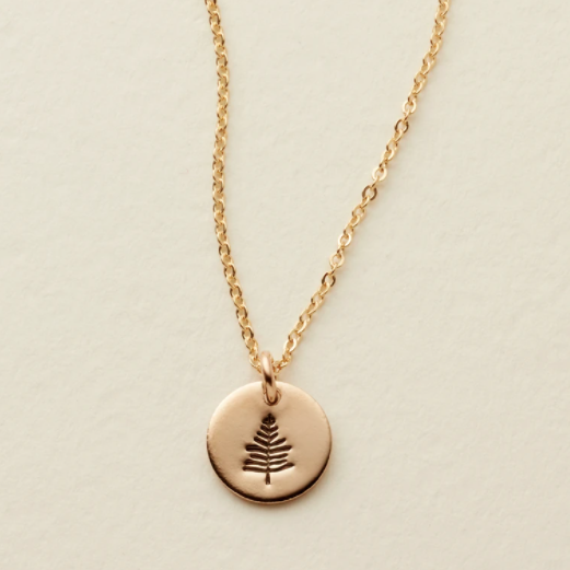 Grounded Disc Necklace-Pine