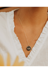 Choose Happy Disc Necklace- 5/8"