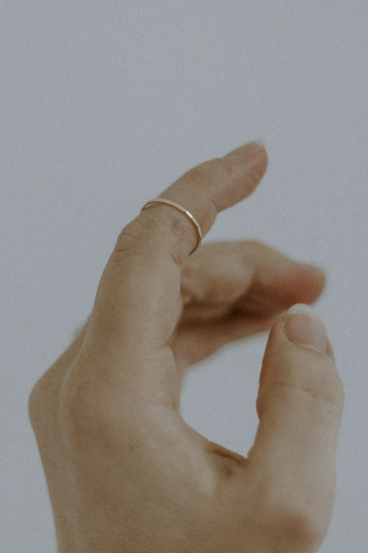 Our Spare Change Hammered Gold Ring