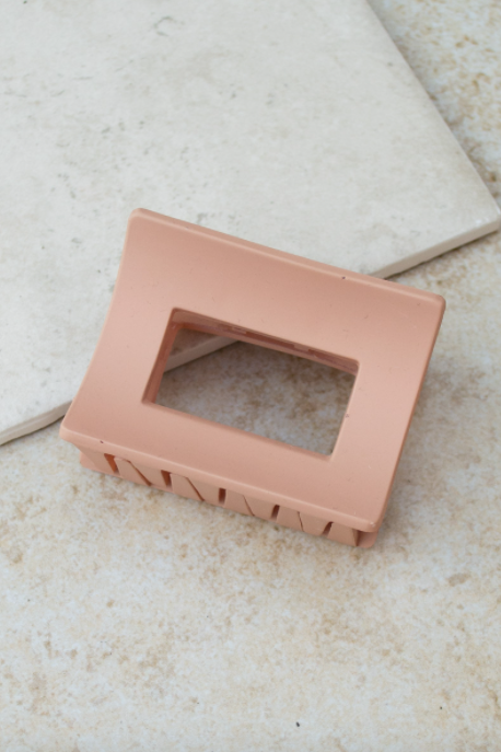 Rectangle Hair Clip - Blush