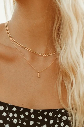 Our Spare Change Ozzie Initial Necklace