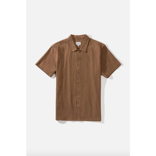 |Men's| Classic Linen SS Shirt - Coffee | Fire Sale Item