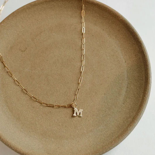 Our Spare Change Wiley Initial Necklace