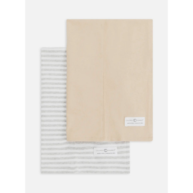 Burp Cloth (2-pack) - Nevada Stripe + Clay