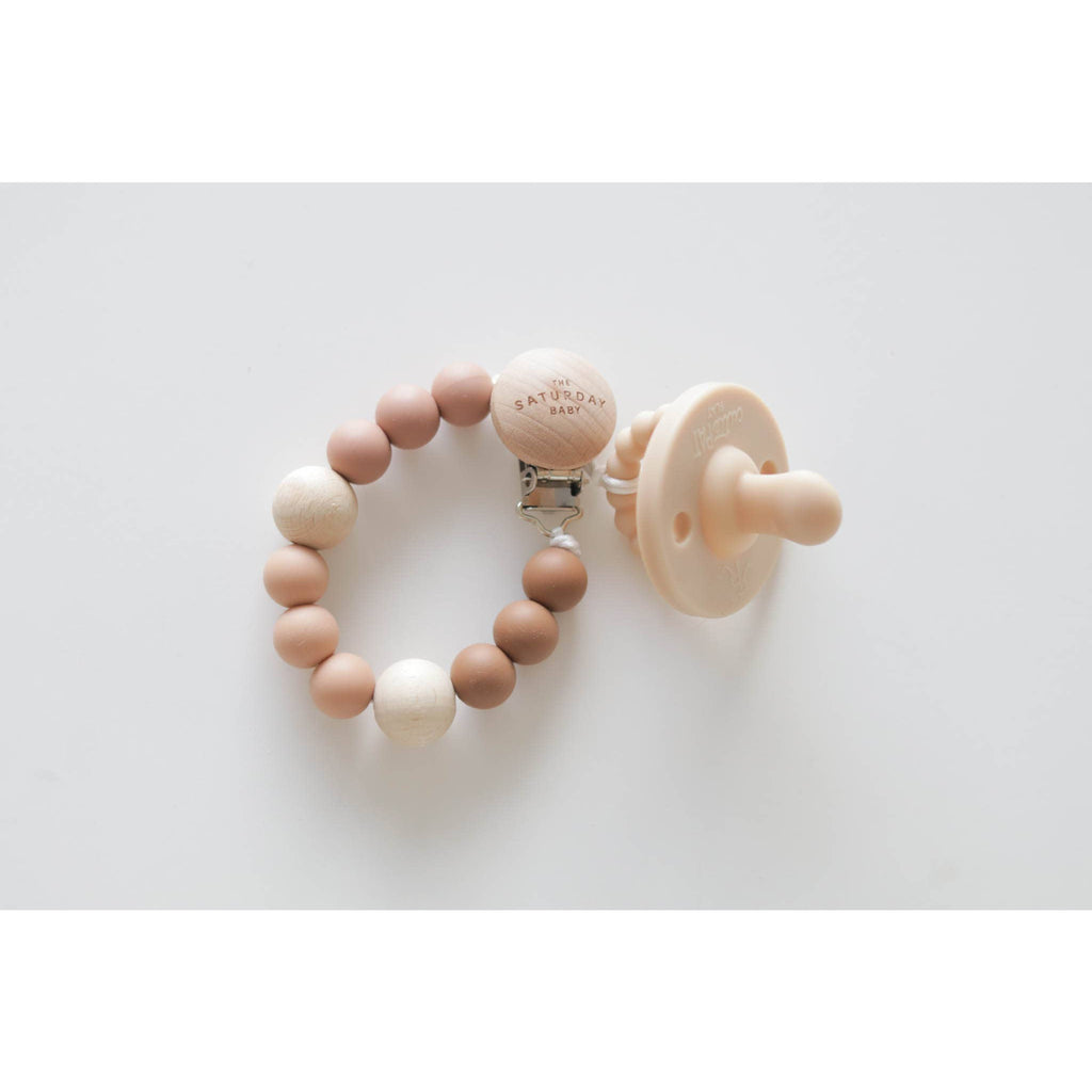 The Saturday Baby - Neutral Baby Pacifier Clips