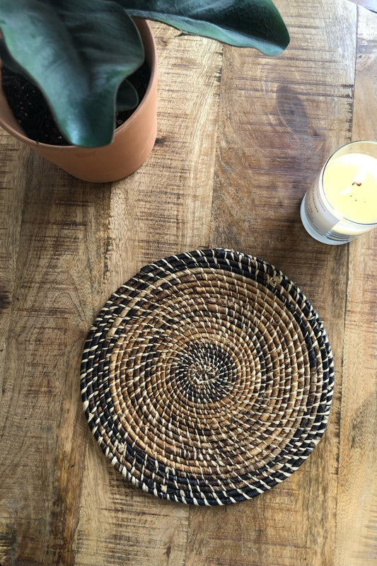 Woven Placemats - black/ natural